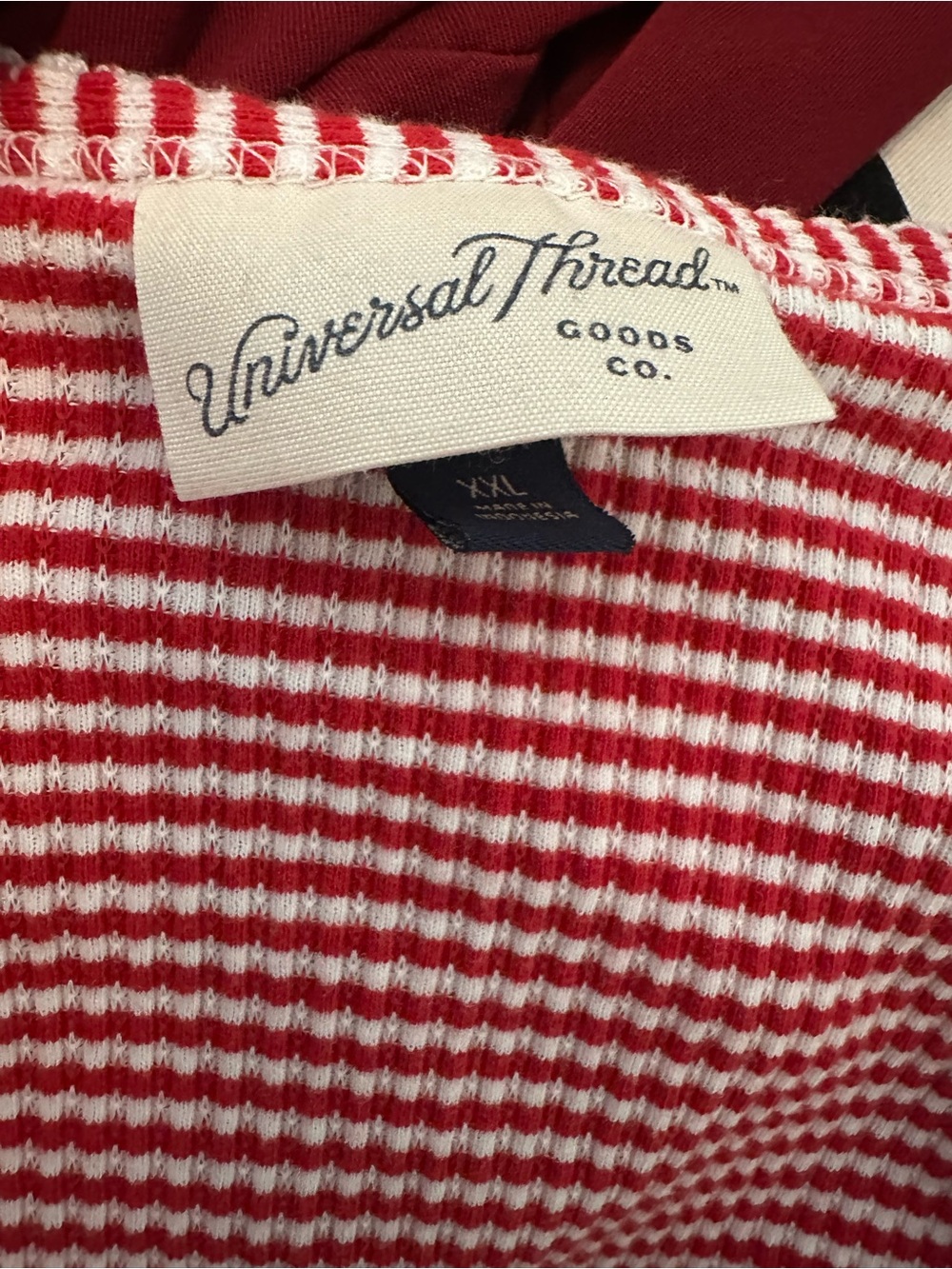 Universal Thread Red & White Striped Ribbed Scoop Tank Top - Picture 4 of 8